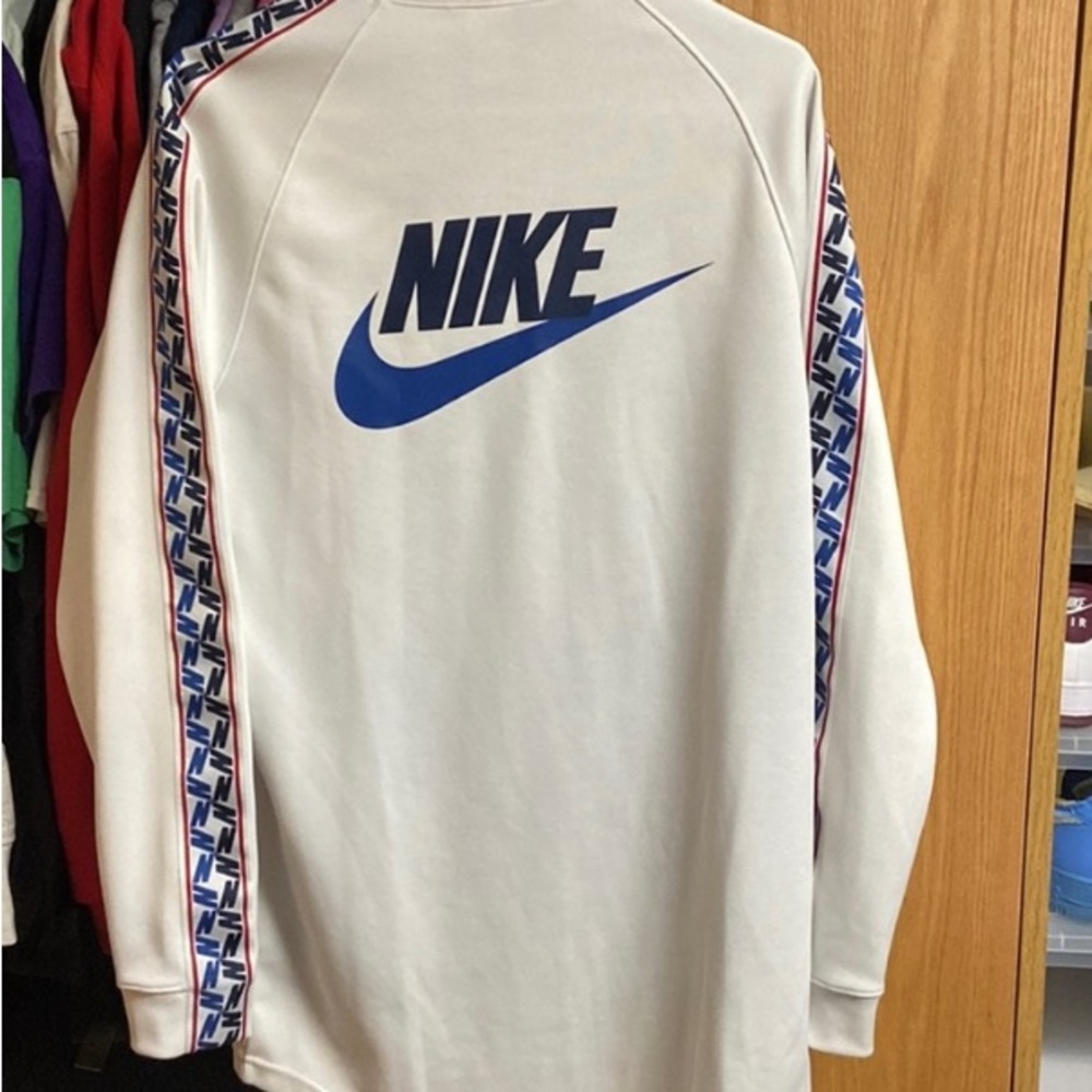 Nike Track Jacket, stripe on sleeve, white, Big and Tall XXL